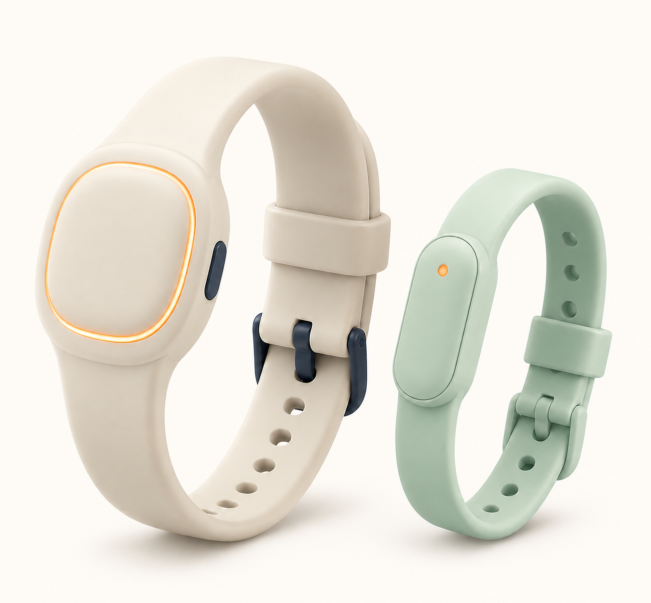 Concept render of adult and child Yoonear proximity wristbands.